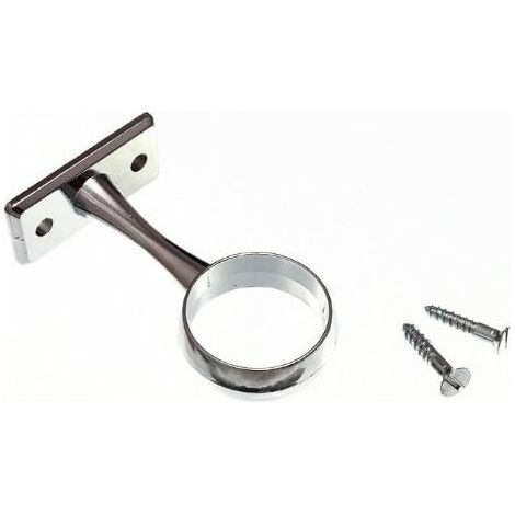 Lot de 10 supports de support central pour penderie CP Chromé 25 mm (1/2)