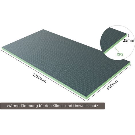 1250mm x 600mm x 25mm Perimeterdämmung Sockeldämmung Hartschaumplatten Bauplatte Fliesenplatte