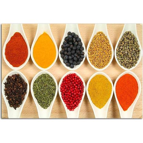 Tableau bois epices du monde - 50 x 40 cm (1/3)