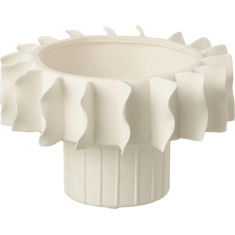 Vase Design en Céramique "Helix" 14cm Blanc