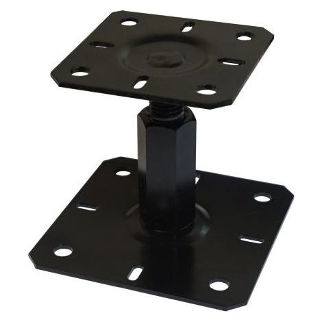 Pied de poteau réglable 130X130 M20 Noir (1/3)