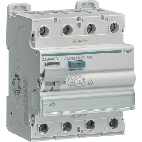 FI-SCH Interrupteur différentiel 40A 30mA 10kA