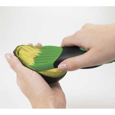 Couteau pour Avocats 3 EN 1 Découpe - Dénoyaute - La Cuisine Créative Bonne Salade Santé d'Avocat (1/4)