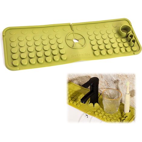 1 Tapis Cuisine Silicone Pour Robinet - Protection Contre Les éclaboussures Anti-éclaboussures D'égouttage évier (1/5)