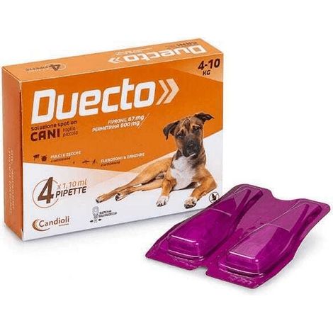 Candioli Dog Duecto Spot-On (4-10kg) - Confezione 4 Pipette - Antiparassitari CANE (1/2)