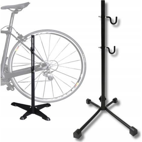 Soporte de suelo para bicicletas con capacidad para rueda, cuadro, gancho y manillar, hasta 30 kg. (1/5)