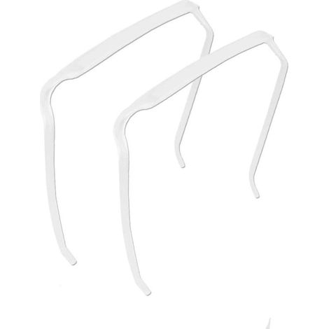 Set mit 2 unsichtbaren Haarbändern für lockiges und dickes Haar, großes Haarband, Haaraccessoire – Weiß (1/5)