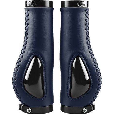 Manopole per manubrio in silicone liquido, ammortizzanti e morbide, che migliorano il comfort di guida - Blu scuro