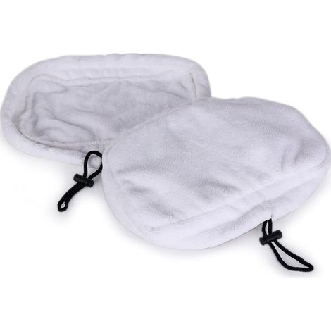 Lot de 5pcs tampons de rechange universels lavables en microfibre pour balai à vapeur, 27 x 16 cm (blanc) (1/5)