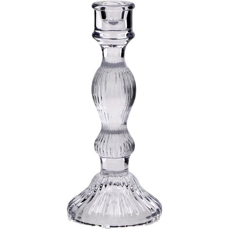 Regalo Italiano Portacandela Emile D 11 Cm H 25 Cm Vetro