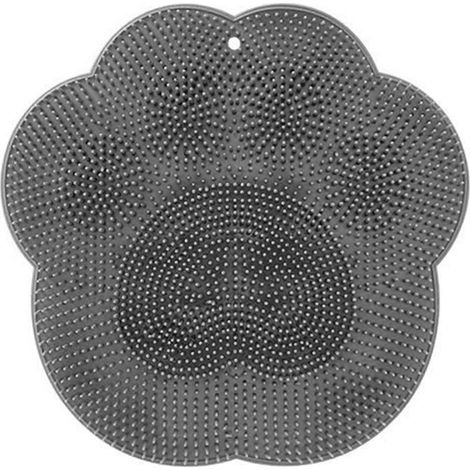 Tapis de bain (gris) pour nettoyer les pieds, accessoire de salle de bain (1/5)