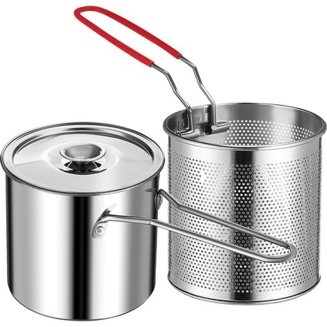 friteuse de 12 L en acier inoxydable 304 avec panier filtre