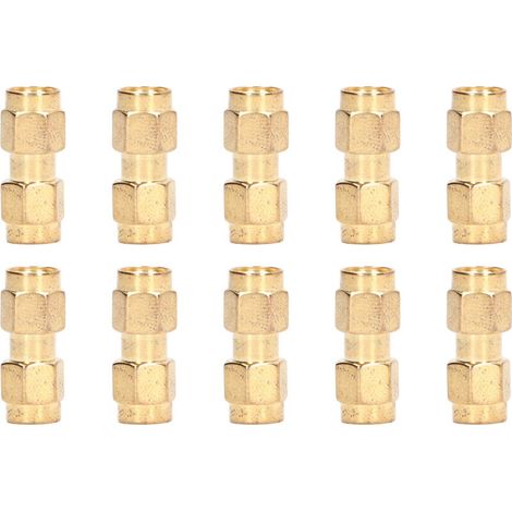 Kit de 10 adaptateurs pour câble coaxial RF SMAJJ mâle-mâle