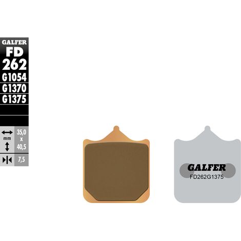 Pastillas de freno Galfer KH322/4 de metal sinterizado (dorado) Sport