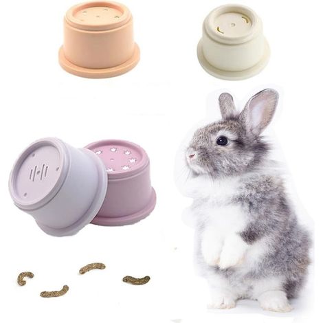 Lot De 8 Tasses Empilables De Lapin - Jouets De Lapin Empilables pour Cacher De La Nourriture Et S'amuser - Multicolore Jouet De Tasses Nidification,Convient Aux Hamsters, Lapins, Cochons D'Inde (1/5)