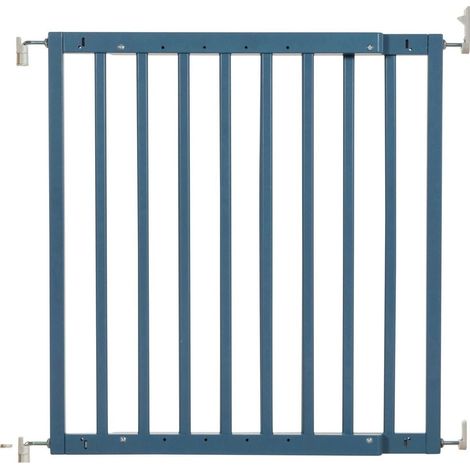Safetots Barrière De Sécurité En Bois Robuste À Fixation Par Vis, Barrière D'escalier, 63,5cm - 105,5cm, Bleu Azur (1/5)