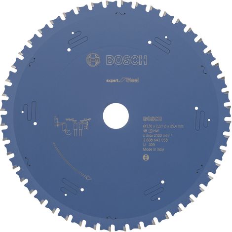 Lame de scie circulaire Expert for Steel Bosch pour scies circulaires portatives 235 x 25,4 x 2,2 mm 48 - 2608643058