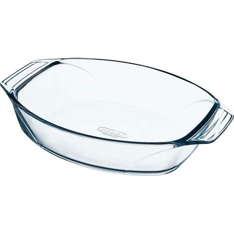 Plat à Four Ovale en Verre 39x27 cm (1/4)