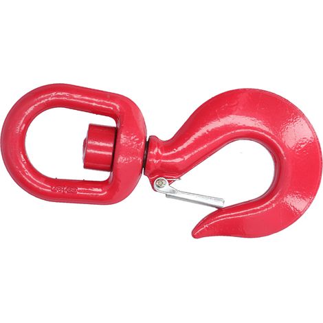 GARRYFIZH Crochet grue 3 tonnes type américain rotation 360° accessoires levage 12 limite charge travail - Certifié CE