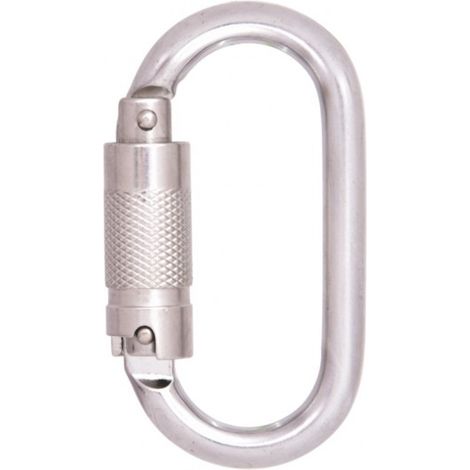 KRATOS SAFETY - Mousqueton en acier inoxydable à verrouillage automatique triple action
