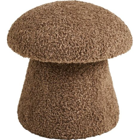 Gida Pouf Ø45cm Kunstfell braun.
