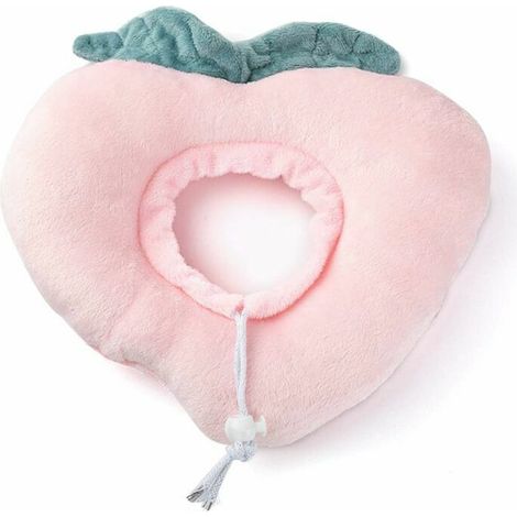 Isabelino Heiqlay Collar, Collier de Récupération pour Chat Collerette de Protection Ajustable Soft Edge Respirant Conçu Collier de Protection pour Animal de Compagnie (1pc, coeur pêche rose, (1/5)