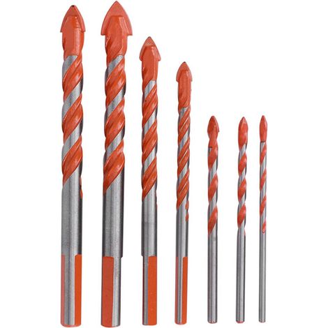 Ensemble 7 mèches céramique pour carrelage, forets murale bricolage avec trou central, 3-12mm (1/5)