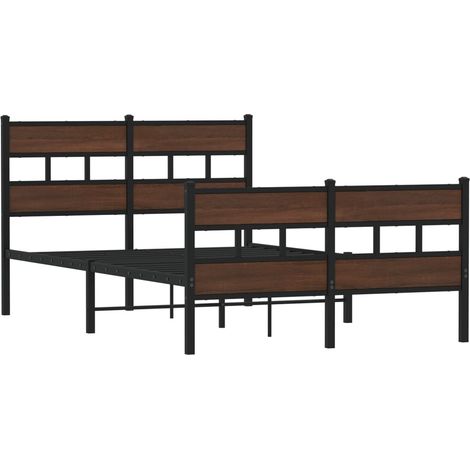 vidaXL Giroletto senza Materasso con Testiera e Pediera 120x190 cm (1/4)