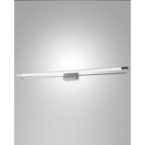 Applique murale LED Rapallo 20 W 2240 lm 3000 K, structure chromée en métal et méthacrylate, IP44, classe 1, dimensions 80 x 8 x 5 cm