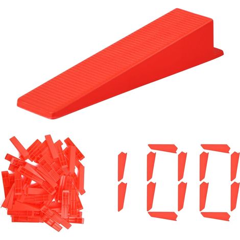 100 Cales De Nivellement, Réutilisables, Plastique Résistant, Pour Carrelage Sol Et Mur (1/5)