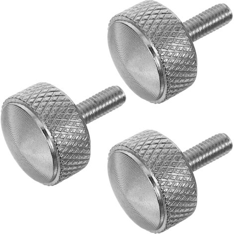 Kit de vis moletées en métal (3 pièces) pour outils de mesure à pied à coulisse : vis à tête plate ronde 7 mm - installation rapide pour traitement mécanique (1/5)