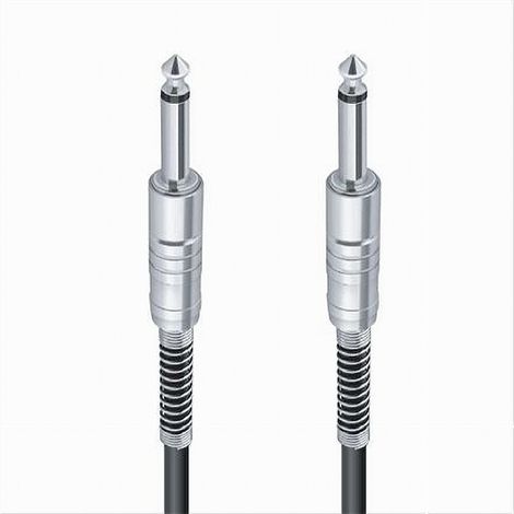 TRADE SHOP - Cavo Collegamento 2 Jack 6.5 Mm Mono 1.8 Mt Cavo Microfono Audio Stereo Jjack-01 -