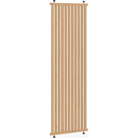 Divisorio Claustra 250 x 80 cm in listelli di legno color rovere (1/5)