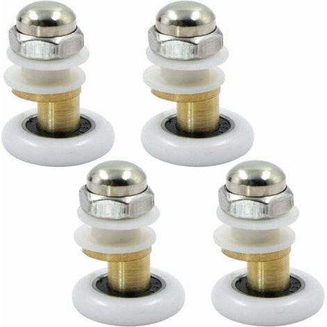 Duschkabinen-Rollen – Rollen für Schiebetüren aus Messing, 4 Stück, 23 mm, Starlight