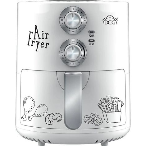 Friggitrice Ad Aria DCG Potenza 1500 W Cestello 3,5 Litri colore Bianco Cod. FR-3507
