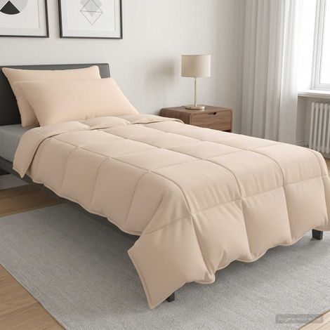 vidaXL Juego de Edredón 2 uds. 140 x 220 cm 250 gsm Kapok natural (1/5)