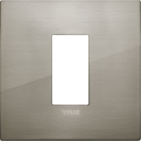 Placca Classic 1M acciaio spazzolato scatola rotonda Vimar Arkè 19641.08