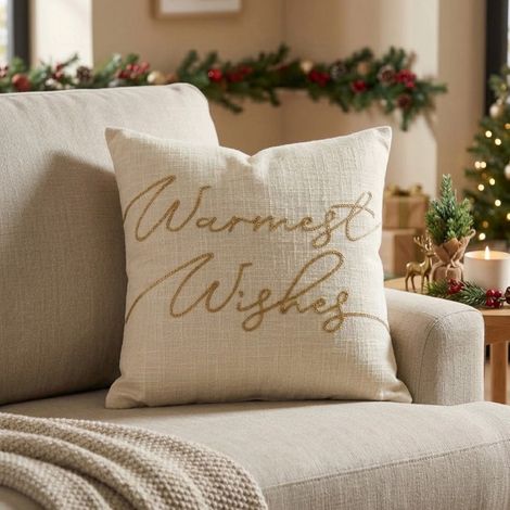 Warmest Wishes Seasonal Decorative Cushion (1/2)
