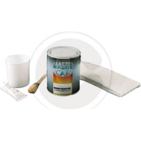 Résine mastic polyester 750 ml – Fibre de verre en kit pour carrosserie nautique – Application facile pour réparations durables