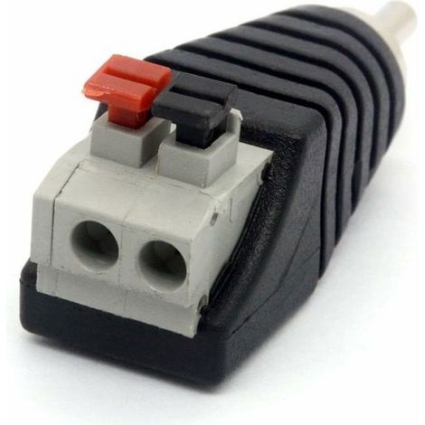 Connecteur RCA Mâle - Bloc À Vis Pour Câblage Audio Vidéo - Pour Systèmes De Vidéosurveillance Et Équipements De Sécurité - Lot De 1 (1/5)