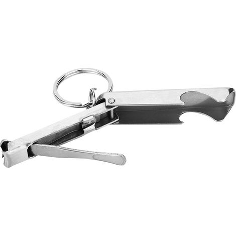 Mini outil 2 en 1 avec porte-clés, coupe-ongles et ouvre-bouteille (1/5)
