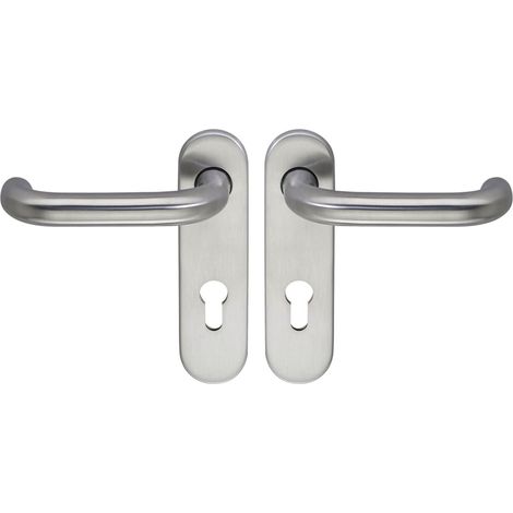Poignée de porte en acier inoxydable avec plaque courte PZ pour porte d'échappement, épaisseur de porte 40-66 mm
