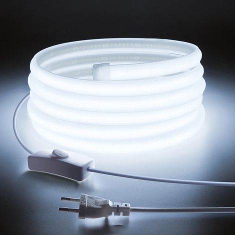 (Lumière blanche, 25 m) Bande lumineuse LED COB super brillante (288 LED/mètre), adaptée aux jardins extérieurs et aux maisons. (1/5)
