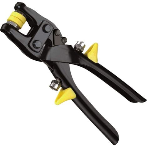 Pinza 2 in 1 per bottoni automatici e per occhielli, set di installazione, inclusi occhielli colorati con diametro fori 5 mm e 25 set bottoni automatici (1/5)