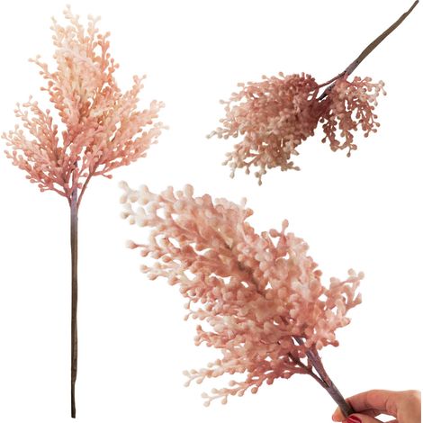 CV23906-2 Dekoratives rosa künstliches Feldgras am Stiel für eine Vase