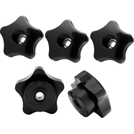 Ecrous Étoile, Bouton de Serrage Tête Étoile, Écrou de Serrage, Écrou Étoile, Écrous Tête Étoile Plastique M8 (5 Pièces) (1/5)
