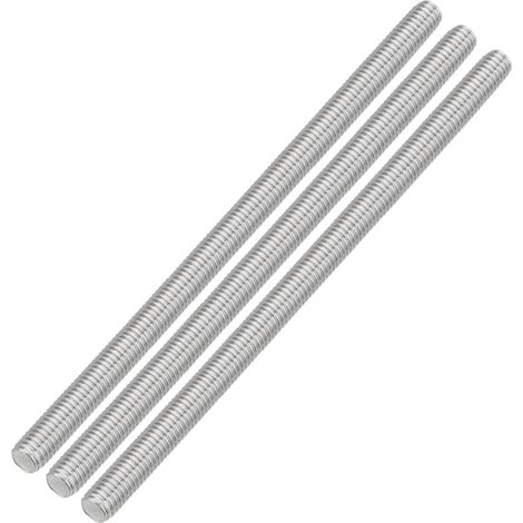 3pcs Tige Filetée Complète M8x150mm Acier Inoxydable 304 Argenté (1/5)