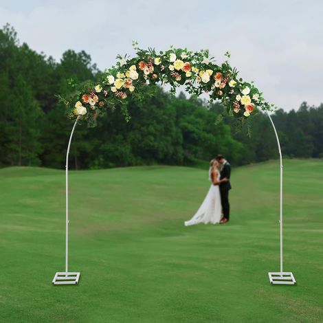 2,3 mètres arche stand, mariage fond ballon stand, fête d'anniversaire, Graduation et bébé douche photo décor de fond (blanc) (1/5)