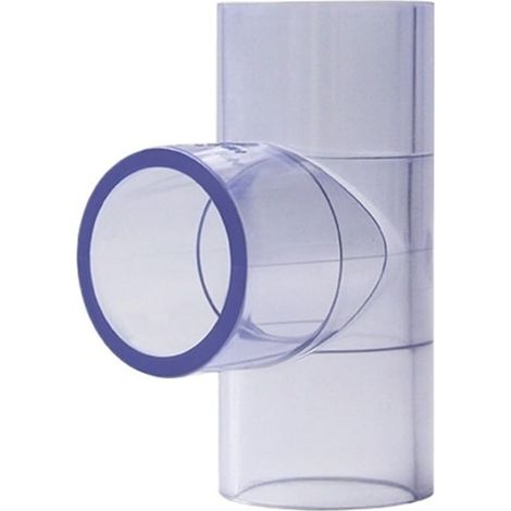 Raccord de tuyauterie transparent pour aquarium — Coude à 90° et Té — Raccord libre pour alimentation directe en eau (Raccord à trois voies de 25 mm)