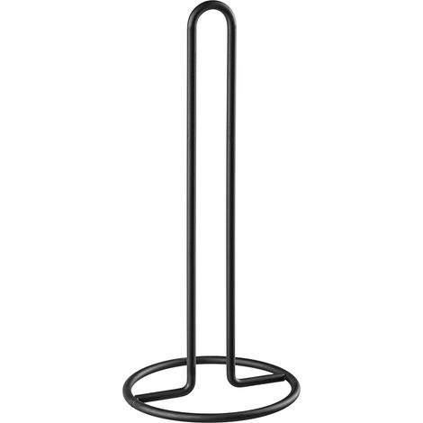 Porte-rouleau de cuisine, porte-serviettes en papier, porte-papier de cuisine, porte-rouleau en acier inoxydable, porte-rouleau de cuisine noir vertical (1/4)